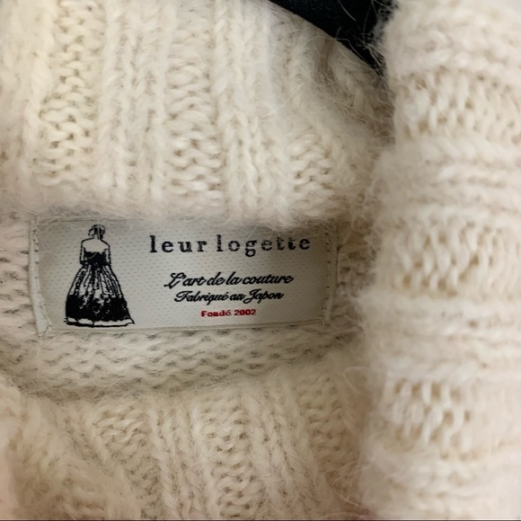 Leur Logette Floral Turtleneck Alpaca Sweater - Picture 6 of 8